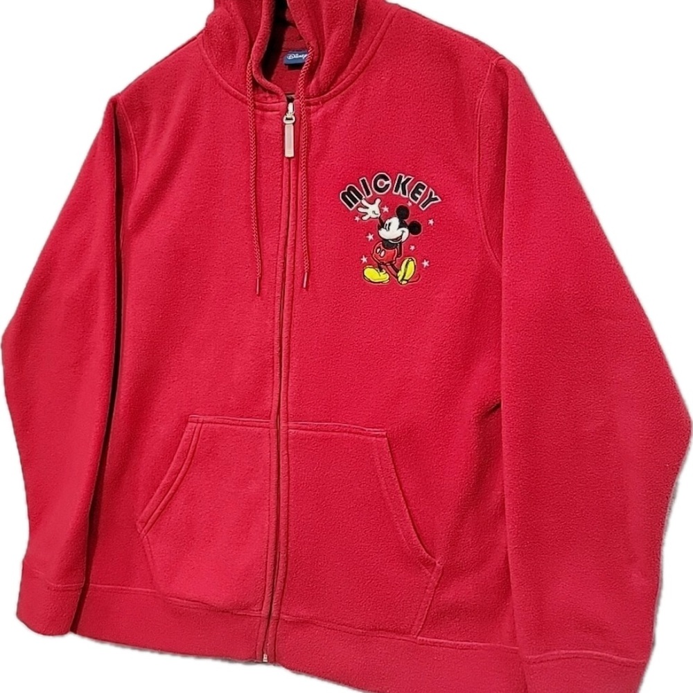Disney | Mickey Mouse Red Zip-Up Hoodie fleece jacket
